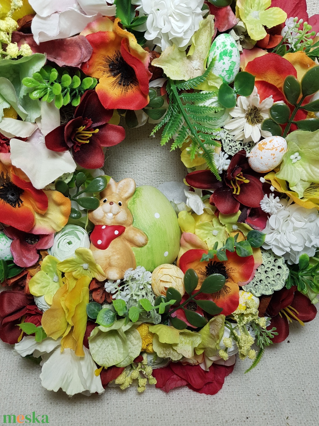 Húsvéti nyuszis kopogtató - otthon & életmód - dekoráció - ajtó- és ablak dekoráció - ajtódísz & kopogtató - Meska.hu