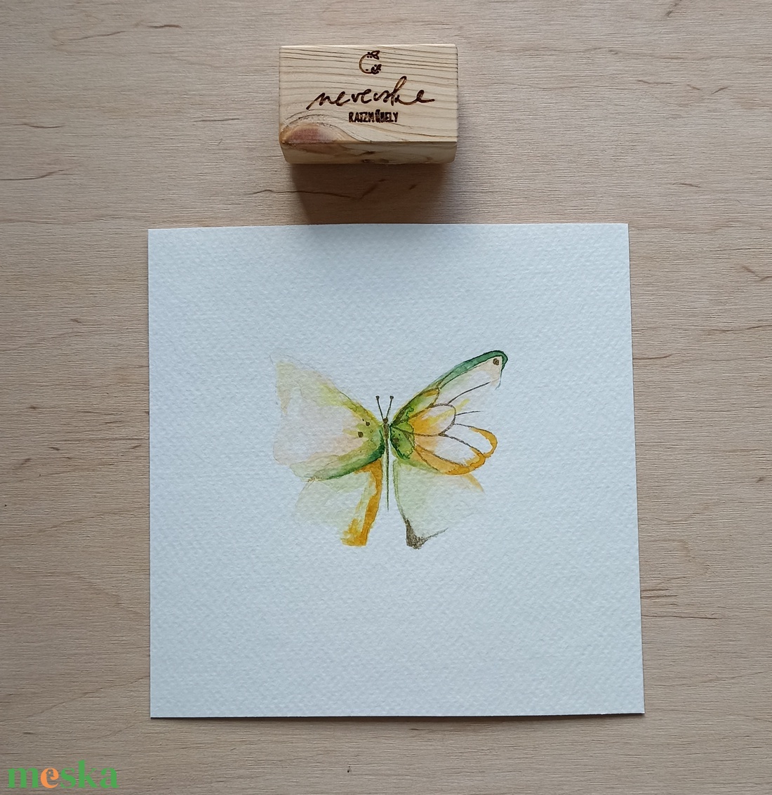 Pillangós akvarell kép - művészet - festmény - akvarell - Meska.hu