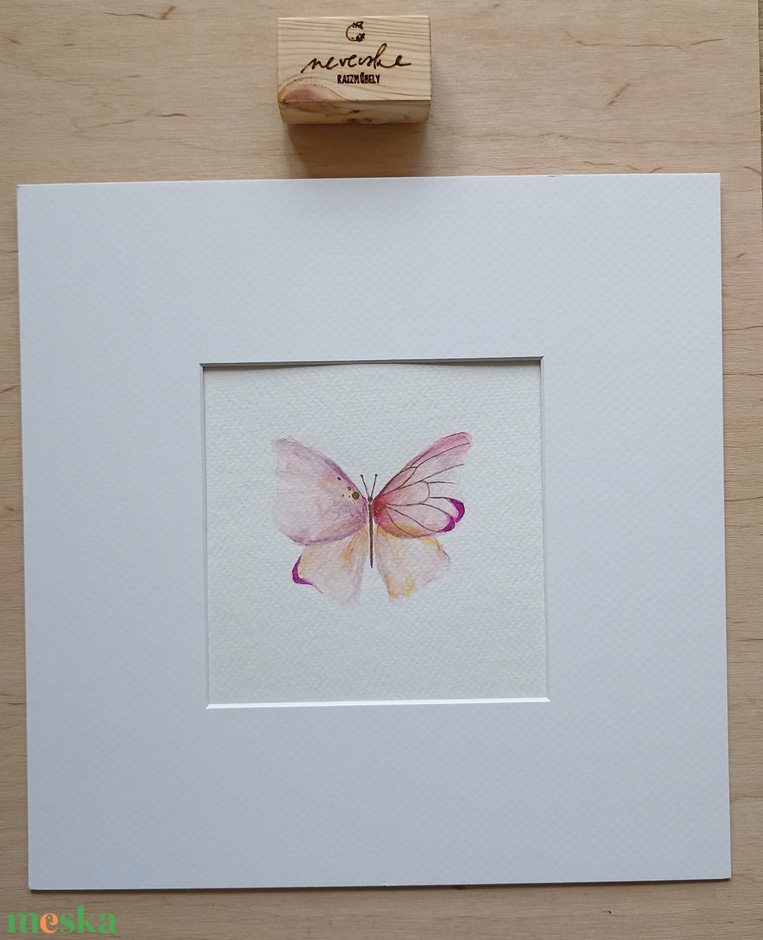 Pillangós akvarell kép - művészet - festmény - akvarell - Meska.hu