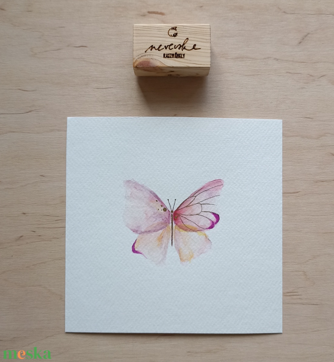 Pillangós akvarell kép - művészet - festmény - akvarell - Meska.hu