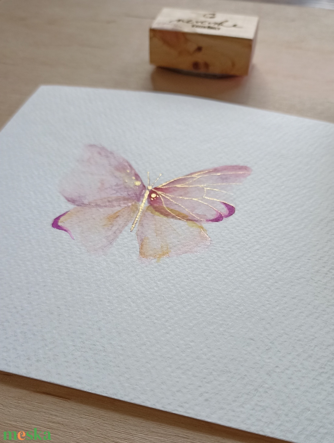 Pillangós akvarell kép - művészet - festmény - akvarell - Meska.hu