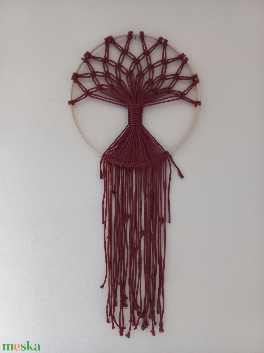 Makramé életfa  - otthon & életmód - dekoráció - ajtó- és ablak dekoráció - ablakdísz - Meska.hu