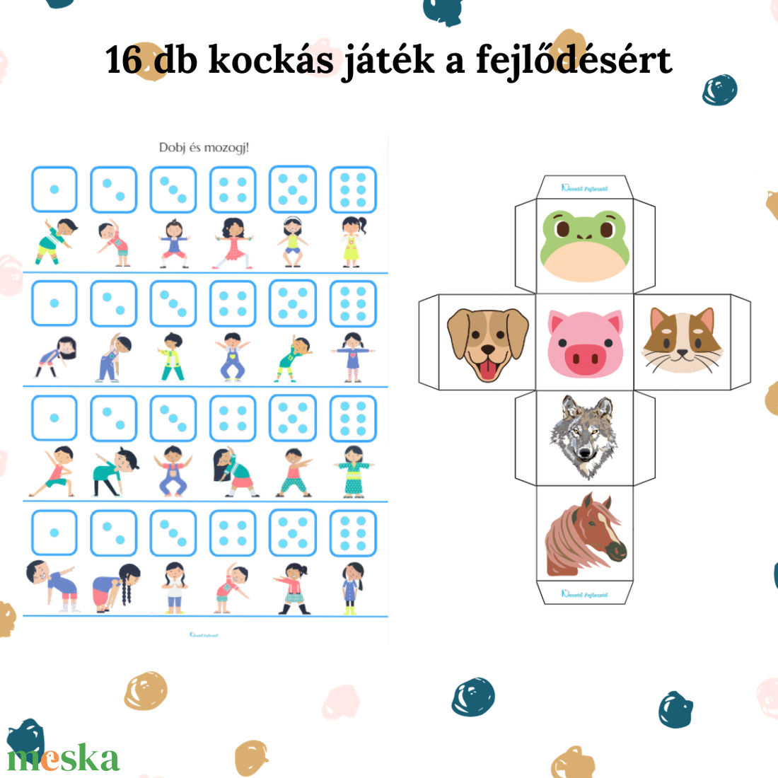 16 db kockás játék a fejlődésért - játék & sport - készségfejlesztő és logikai játék - oktató játékok - Meska.hu 16 db kockás játék a fejlődésért - játék & sport - készségfejlesztő és logikai játék - oktató játékok - Meska.hu