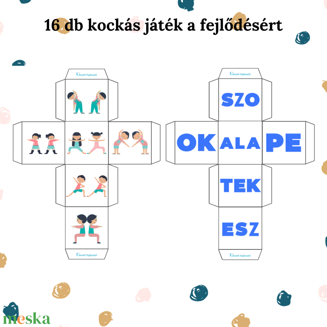 16 db kockás játék a fejlődésért - játék & sport - készségfejlesztő és logikai játék - oktató játékok - Meska.hu 16 db kockás játék a fejlődésért - játék & sport - készségfejlesztő és logikai játék - oktató játékok - Meska.hu
