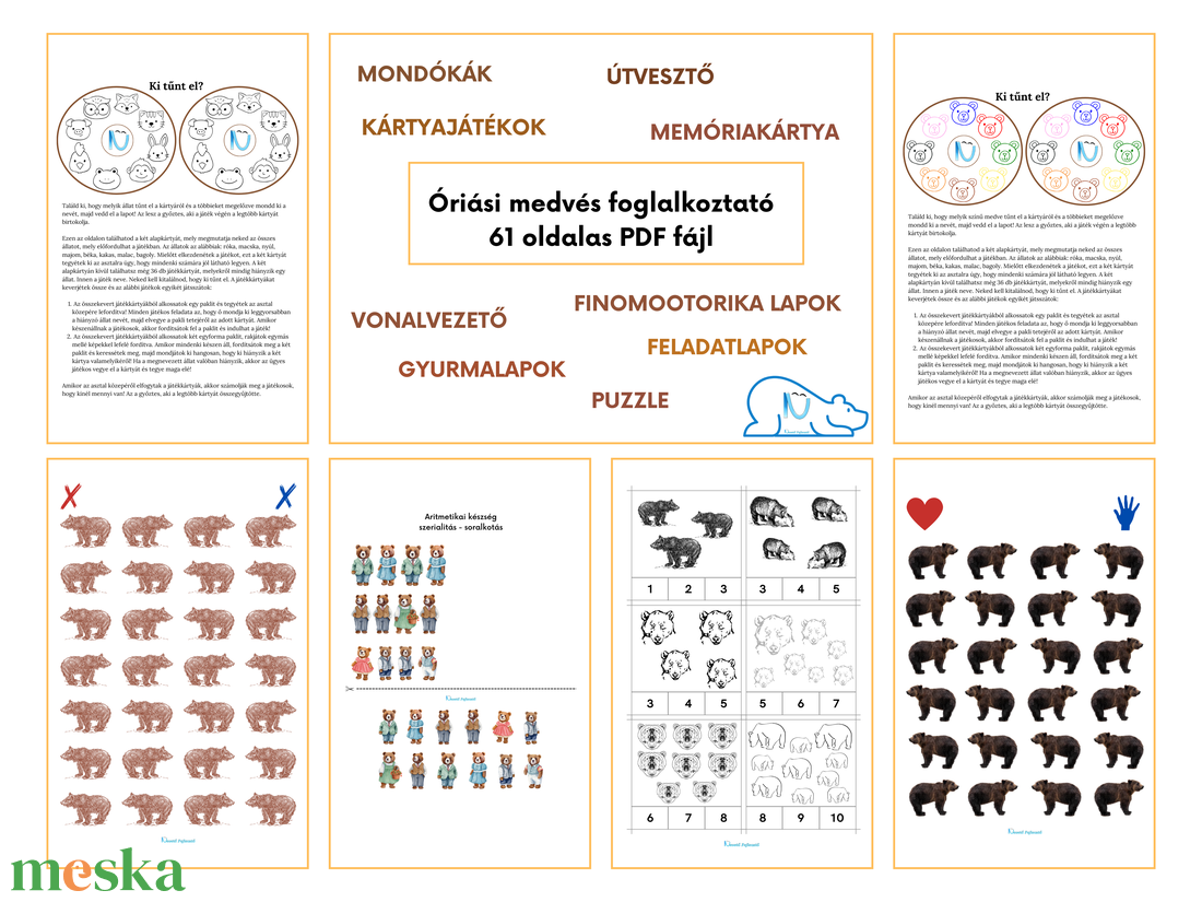 Medvés foglalkoztató - játék & sport - készségfejlesztő és logikai játék - oktató játékok - Meska.hu Medvés foglalkoztató - játék & sport - készségfejlesztő és logikai játék - oktató játékok - Meska.hu