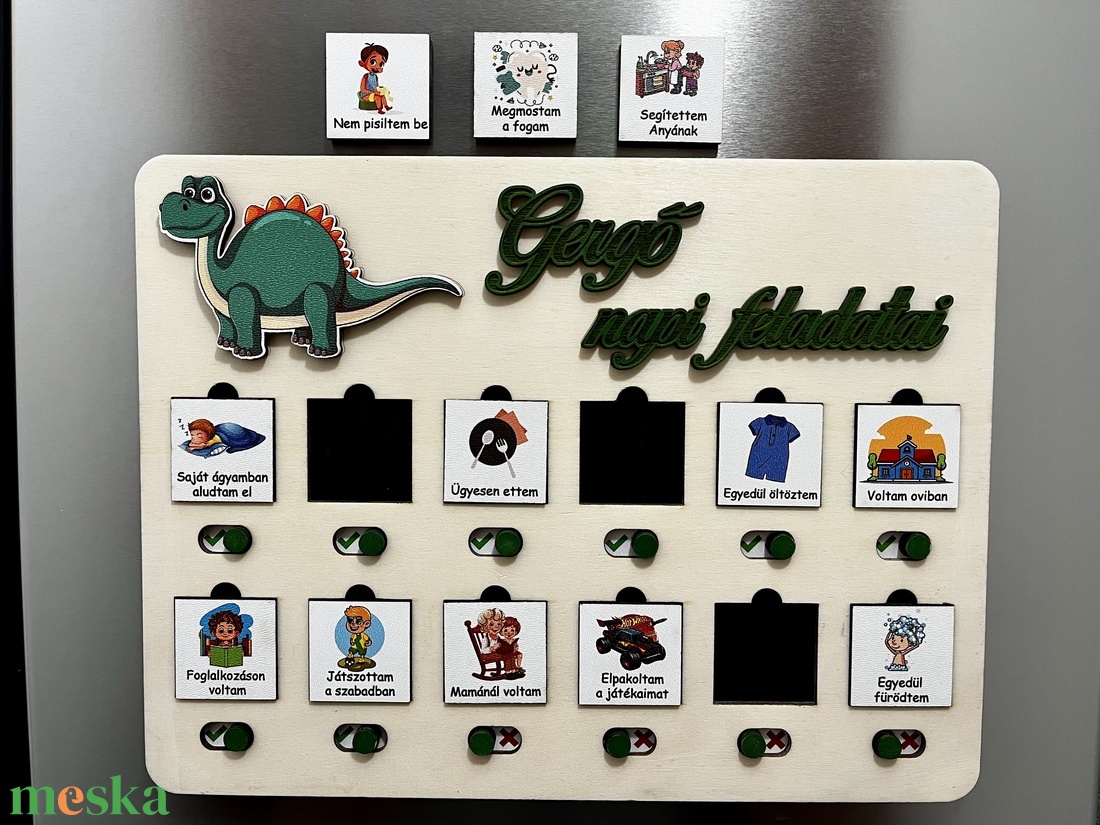 Gyermek feladatos tábla, jutalompont, motiváció  - otthon & életmód - babaszoba, gyerekszoba - babaszoba dekoráció - Meska.hu