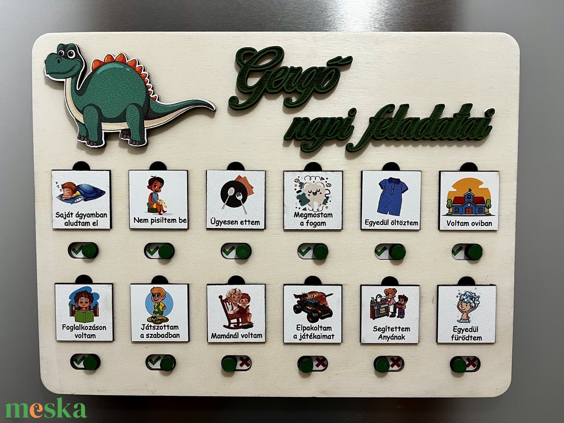 Gyermek feladatos tábla, jutalompont, motiváció  - otthon & életmód - babaszoba, gyerekszoba - babaszoba dekoráció - Meska.hu
