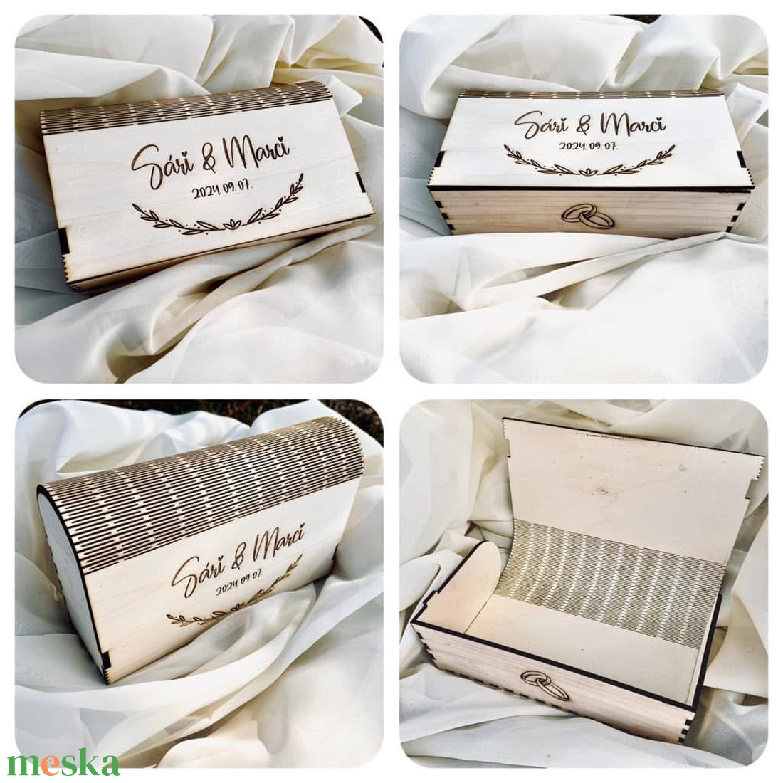 Ajándék doboz hajlított gerinccel  - esküvő - emlék & ajándék - doboz - Meska.hu
