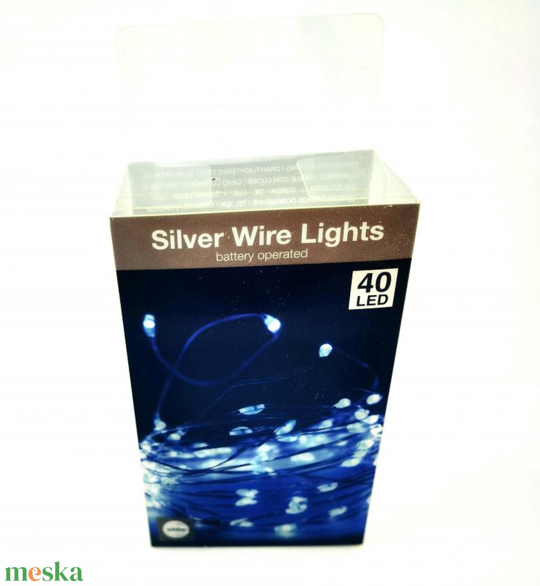 40 led-es ezüst drótkábeles fényfüzér elemes (elem nélkül) - hideg fehér - kellékek & szerszámok - dekorációs kellékek - led-es fényfüzér - Meska.hu 40 led-es ezüst drótkábeles fényfüzér elemes (elem nélkül) - hideg fehér - kellékek & szerszámok - dekorációs kellékek - led-es fényfüzér - Meska.hu