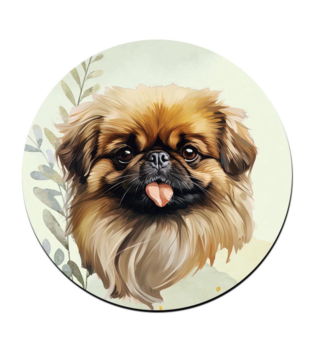 Barna pekingi palotakutya portré mintás bögre alátét -  - Meska.hu