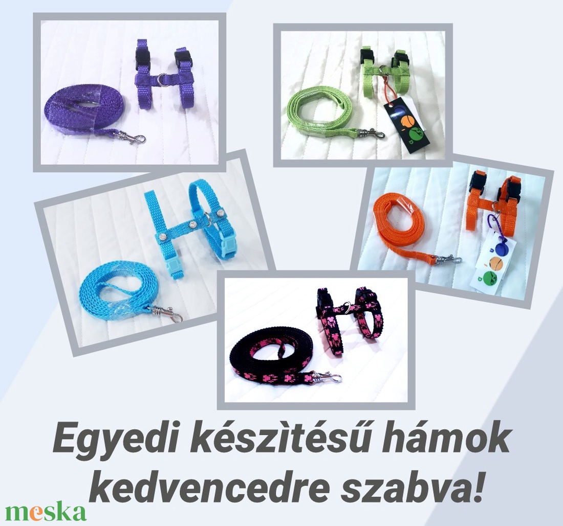Egyedi kész�tésű hám szettek kedvenceknek! - otthon & életmód - kisállatoknak - kutyáknak - kutya nyakörv - Meska.hu