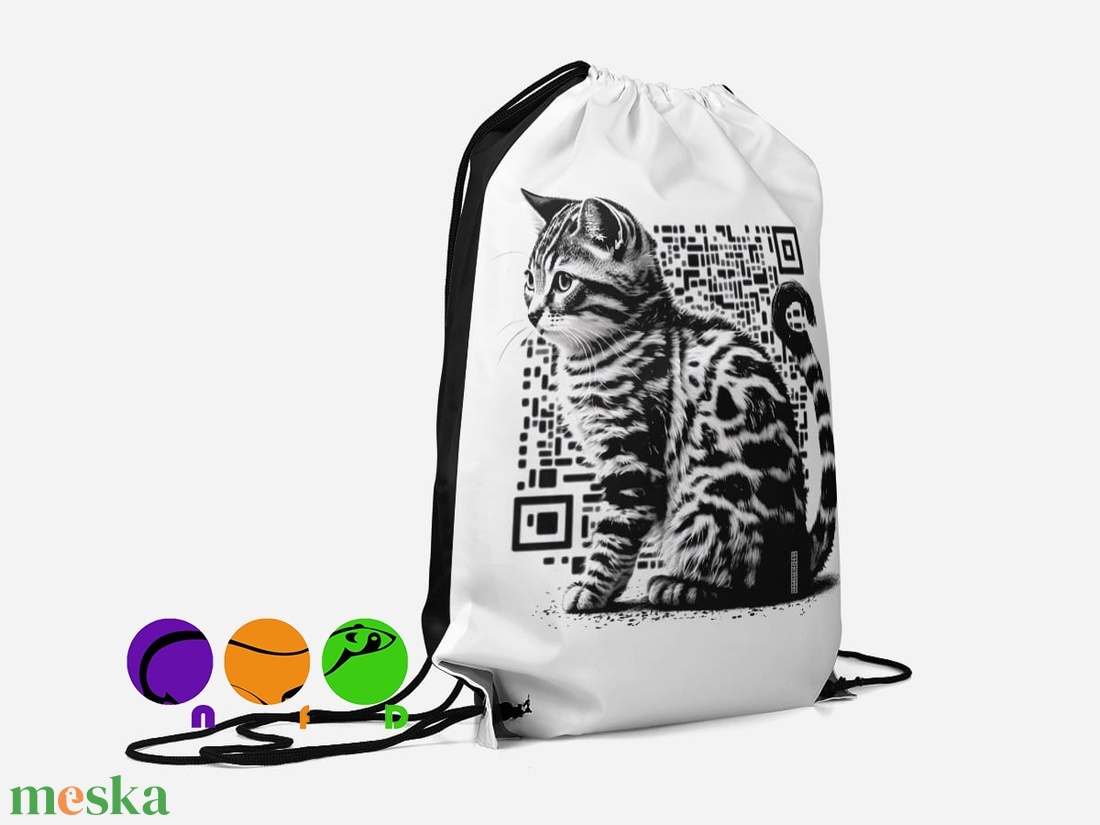 Egyedi készîtésű QR macska mintás vízhatlan Gym bag ,tornazsák! - táska & tok - hátizsák - tornazsák, gymbag - Meska.hu Egyedi készîtésű QR macska mintás vízhatlan Gym bag ,tornazsák! - táska & tok - hátizsák - tornazsák, gymbag - Meska.hu