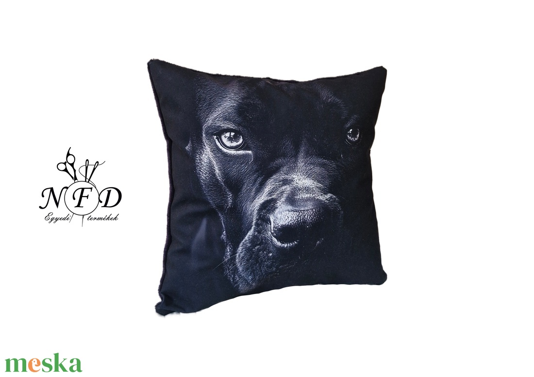 Gyönyörű egyedi dekorpárna Amstaff mintával! - otthon & életmód - lakástextil - párna & párnahuzat - díszpárna (belsővel együtt) - Meska.hu