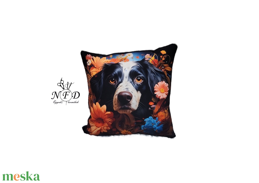 Gyönyörű egyedi dekorpárna Bordel Collie mintával! - otthon & életmód - lakástextil - párna & párnahuzat - díszpárna (belsővel együtt) - Meska.hu