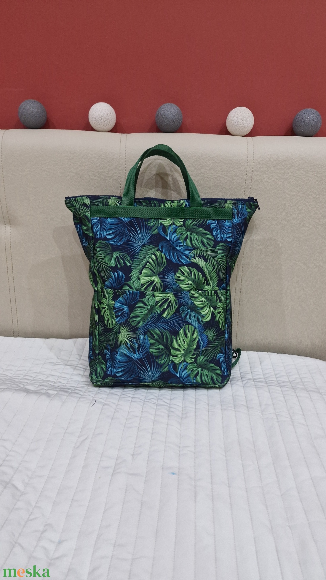 Repülős hátizsák-kézitáska dzsungel mintával!l  - táska & tok - hátizsák - roll top hátizsák - Meska.hu