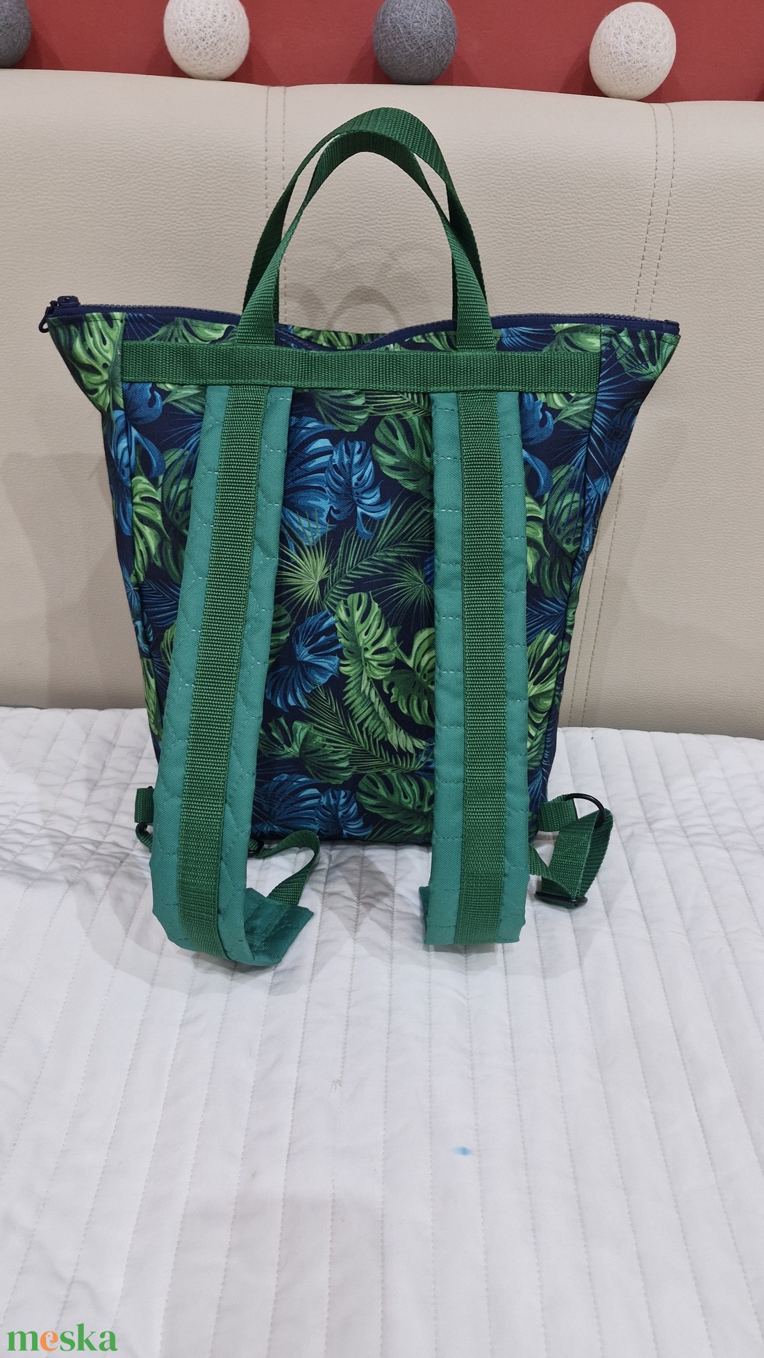 Repülős hátizsák-kézitáska dzsungel mintával!l  - táska & tok - hátizsák - roll top hátizsák - Meska.hu