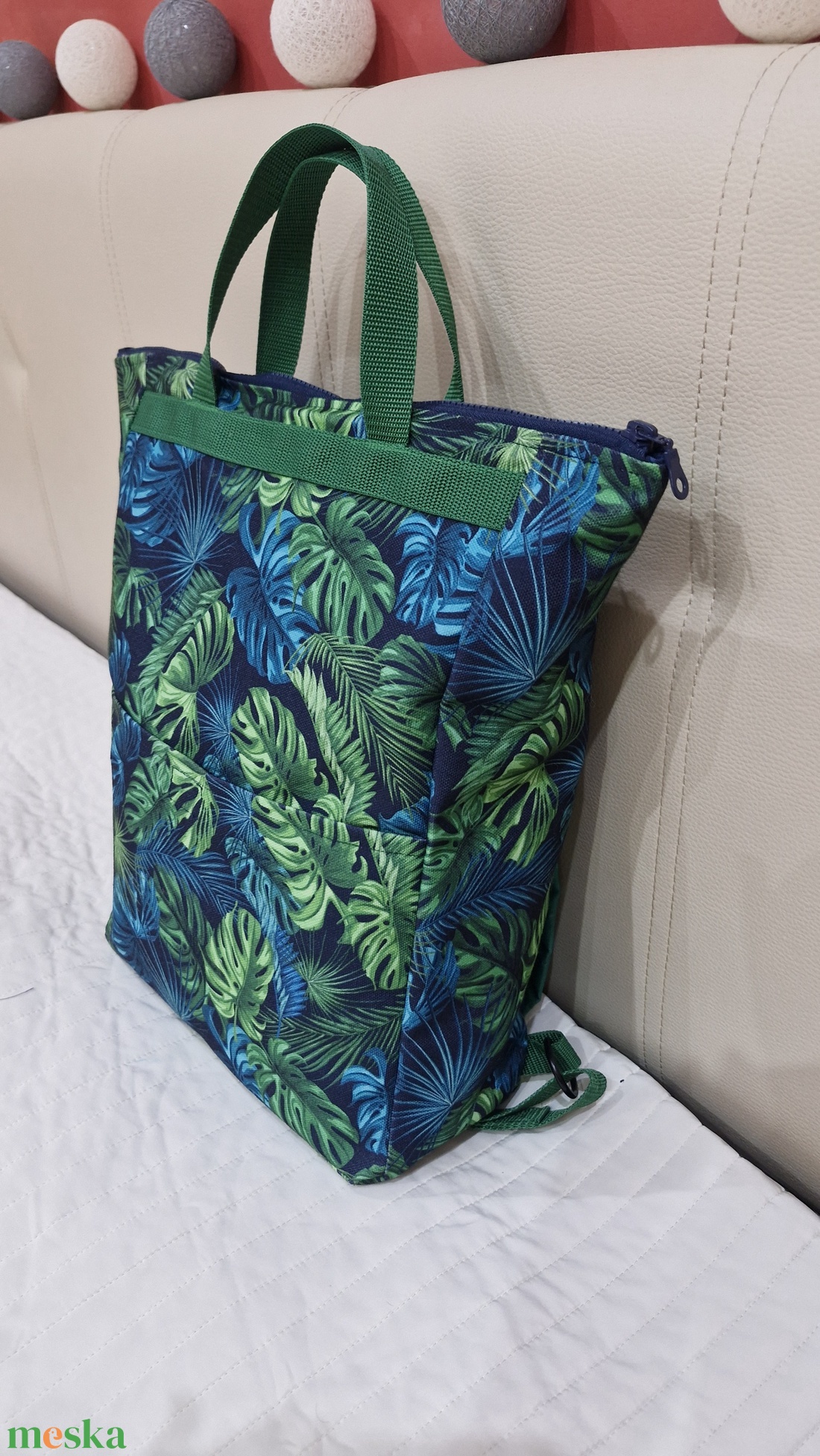 Repülős hátizsák-kézitáska dzsungel mintával!l  - táska & tok - hátizsák - roll top hátizsák - Meska.hu