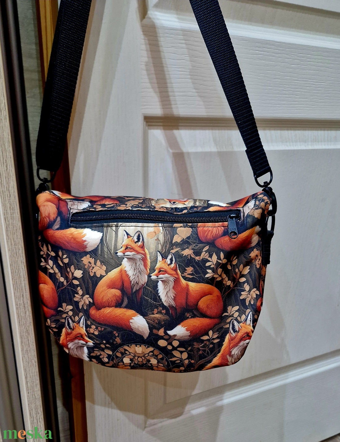 Róka mintás oldaltáska/pouch táska - táska & tok - hátizsák - roll top hátizsák - Meska.hu