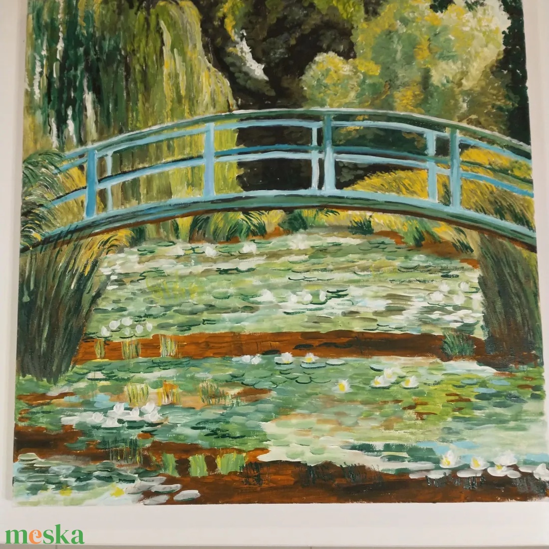 Japán híd (Monet után) - művészet - festmény - akril - Meska.hu Japán híd (Monet után) - művészet - festmény - akril - Meska.hu