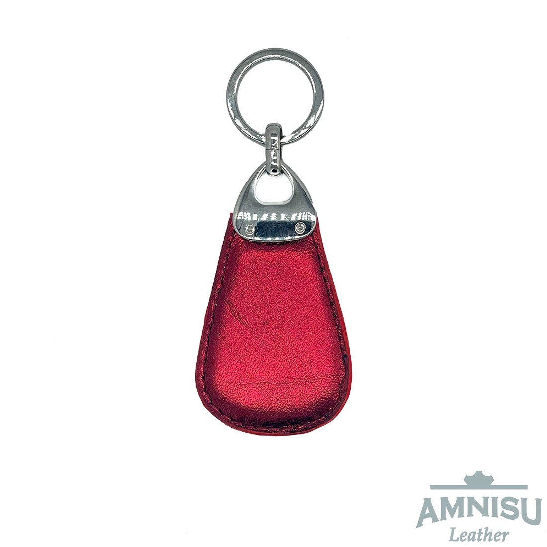 Metál bordó csepp alakú swarovski köves bőr kulcstartó H5006 - táska & tok - kulcstartó & táskadísz - kulcstartó - Meska.hu
