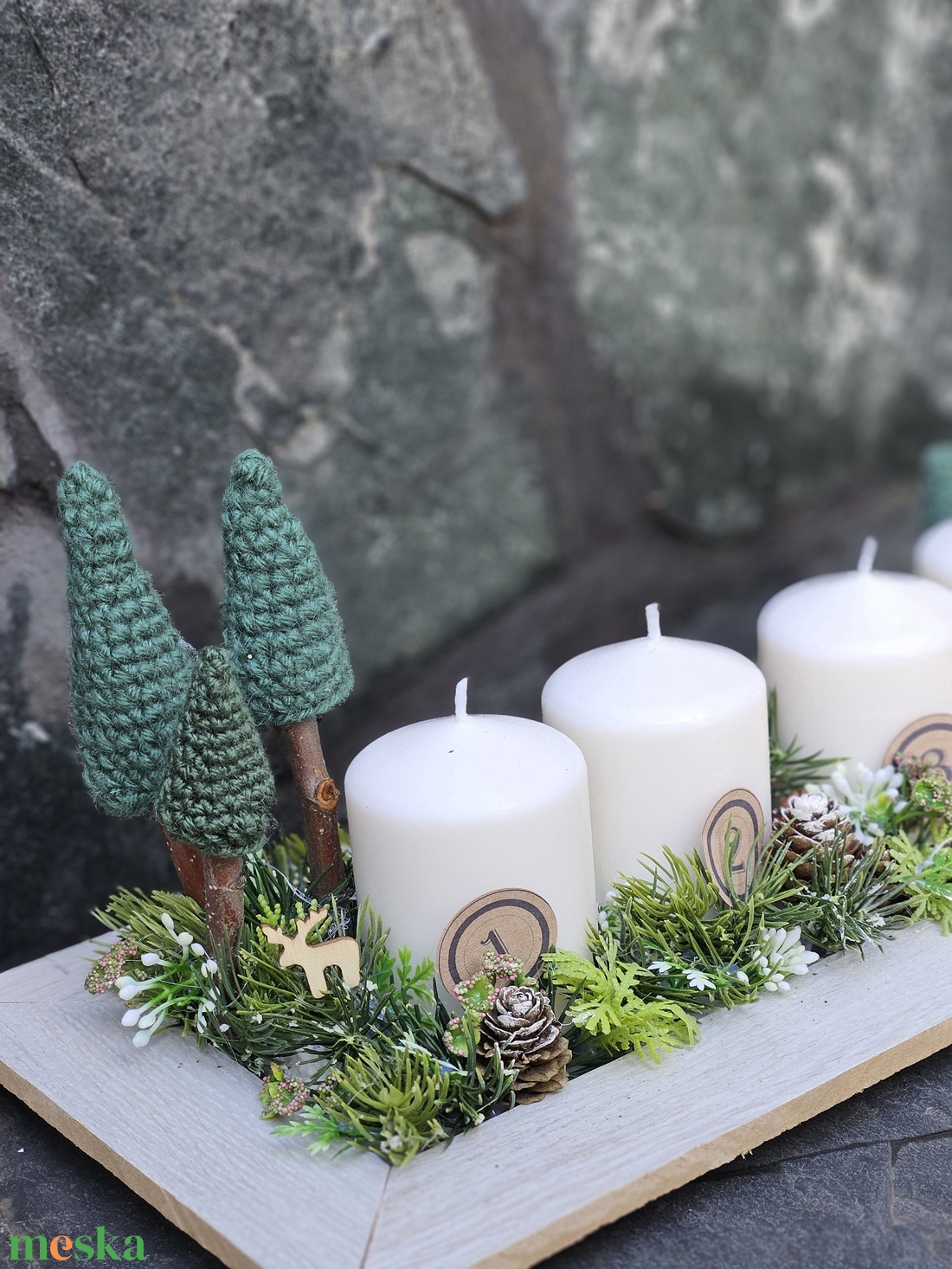 Karácsonyi Asztaldísz, adventi gyertyás dísz - karácsony - adventi díszek - adventi asztaldísz - Meska.hu Karácsonyi Asztaldísz, adventi gyertyás dísz - karácsony - adventi díszek - adventi asztaldísz - Meska.hu