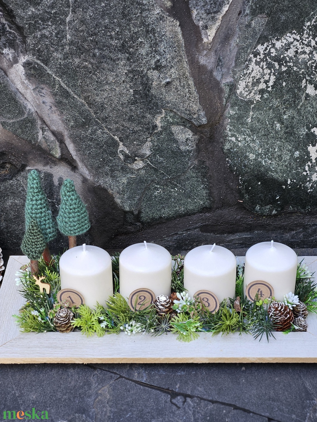 Karácsonyi Asztaldísz, adventi gyertyás dísz - karácsony - adventi díszek - adventi asztaldísz - Meska.hu Karácsonyi Asztaldísz, adventi gyertyás dísz - karácsony - adventi díszek - adventi asztaldísz - Meska.hu