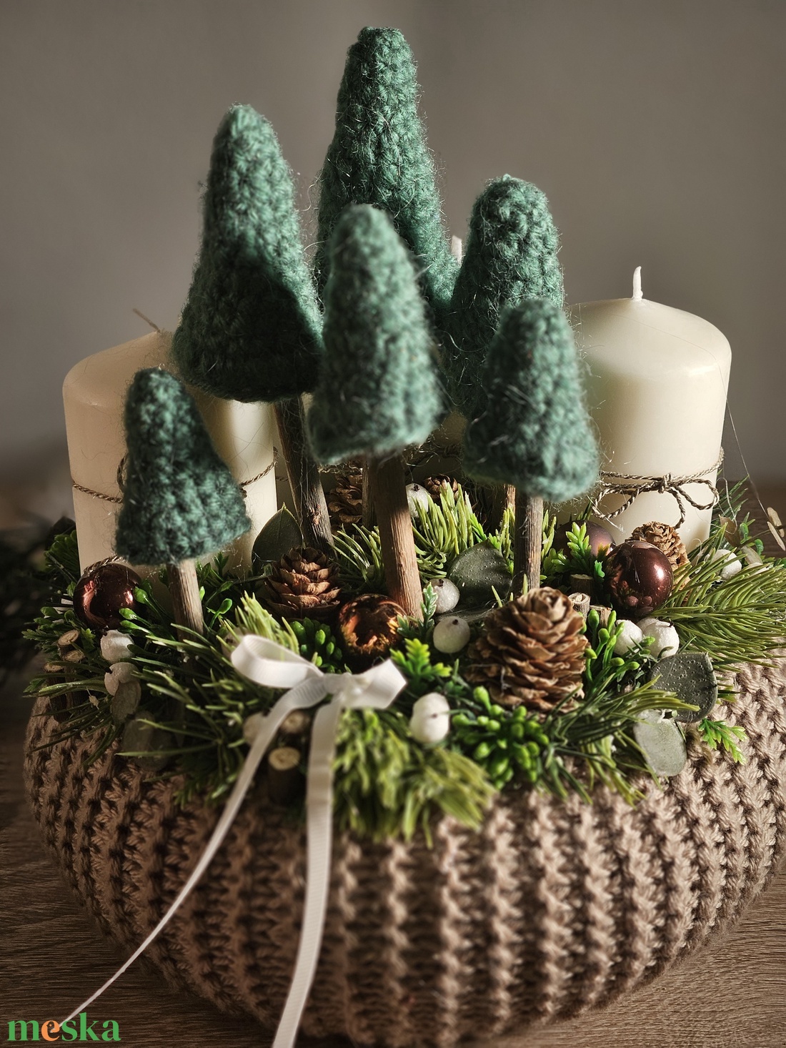 Horgolt fenyős Karácsonyi Asztaldísz, adventi nagy gyertyás dísz - karácsony - adventi díszek - adventi asztaldísz - Meska.hu Horgolt fenyős Karácsonyi Asztaldísz, adventi nagy gyertyás dísz - karácsony - adventi díszek - adventi asztaldísz - Meska.hu
