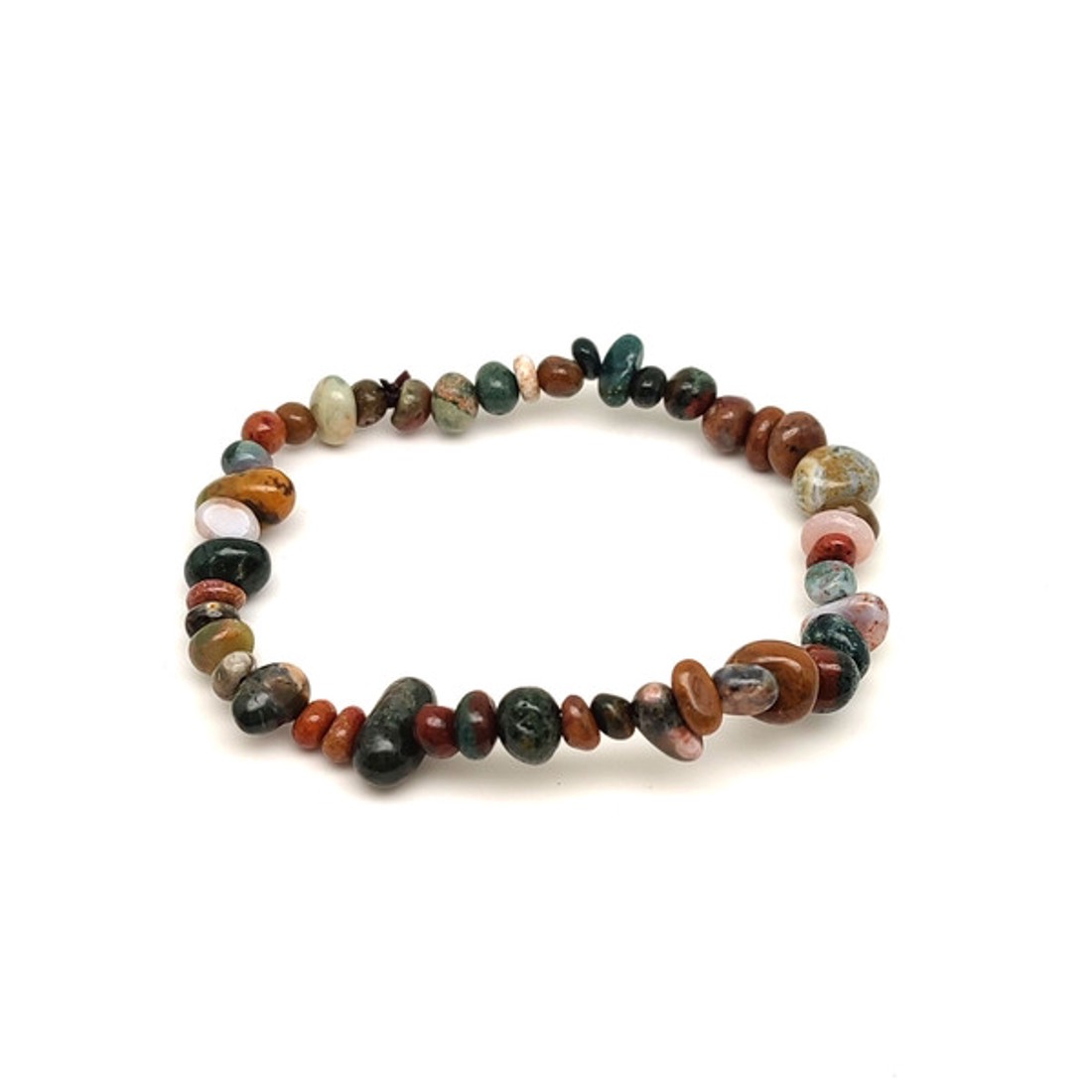 Óceán Jáspis Splitter Karkötő Barna-Zöld - ékszer - karkötő - ásványkarkötő - Meska.hu