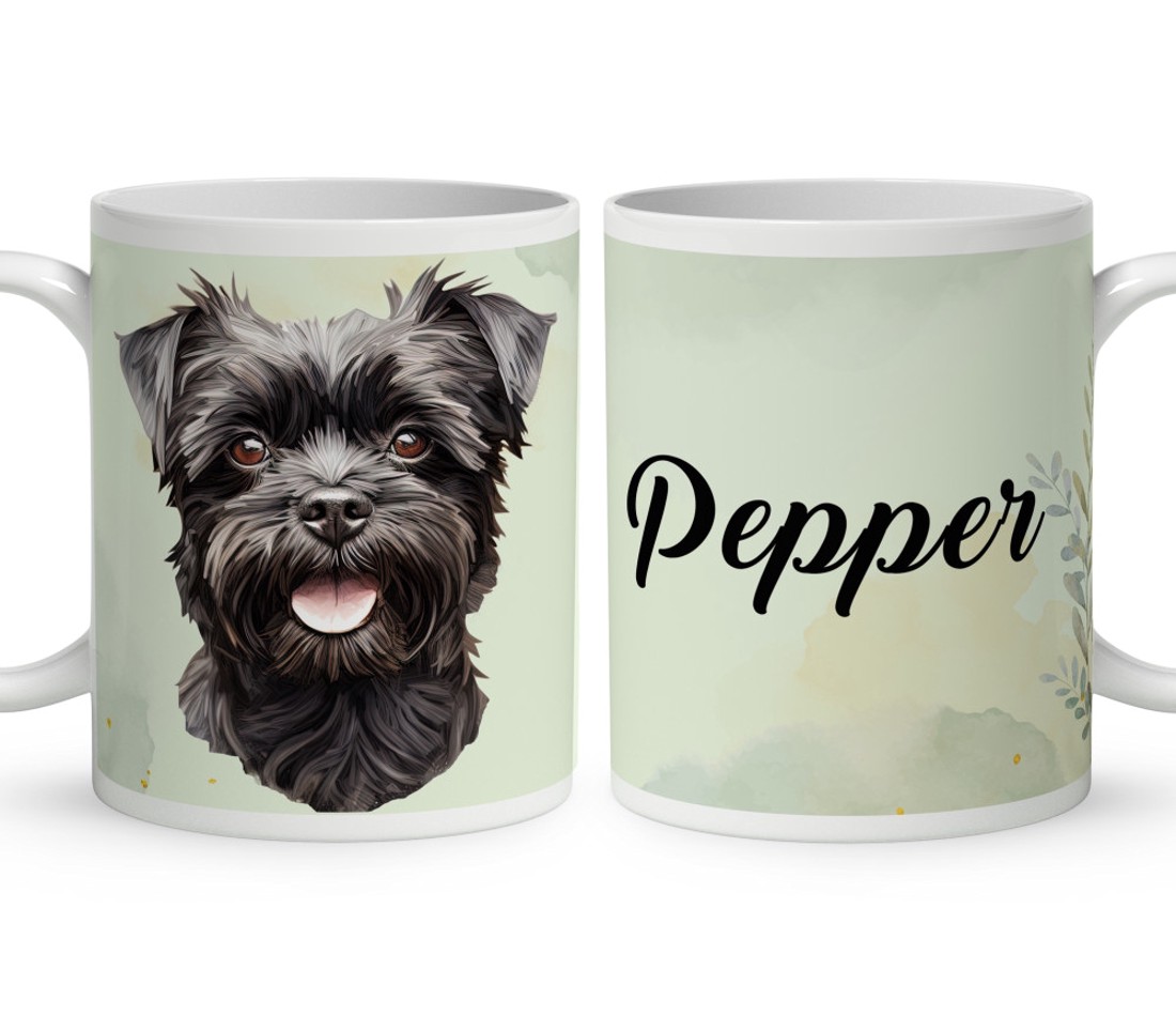 Névvel kérhető - Fekete Affenpinscher portré mintás bögre - otthon & életmód - konyhafelszerelés, tálalás - tálalás - bögre & csésze - Meska.hu