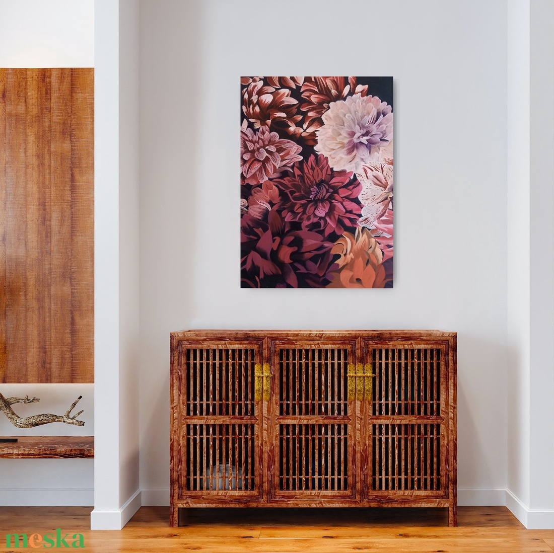 Dáliák olajfestmény - művészet - festmény - olajfestmény - Meska.hu