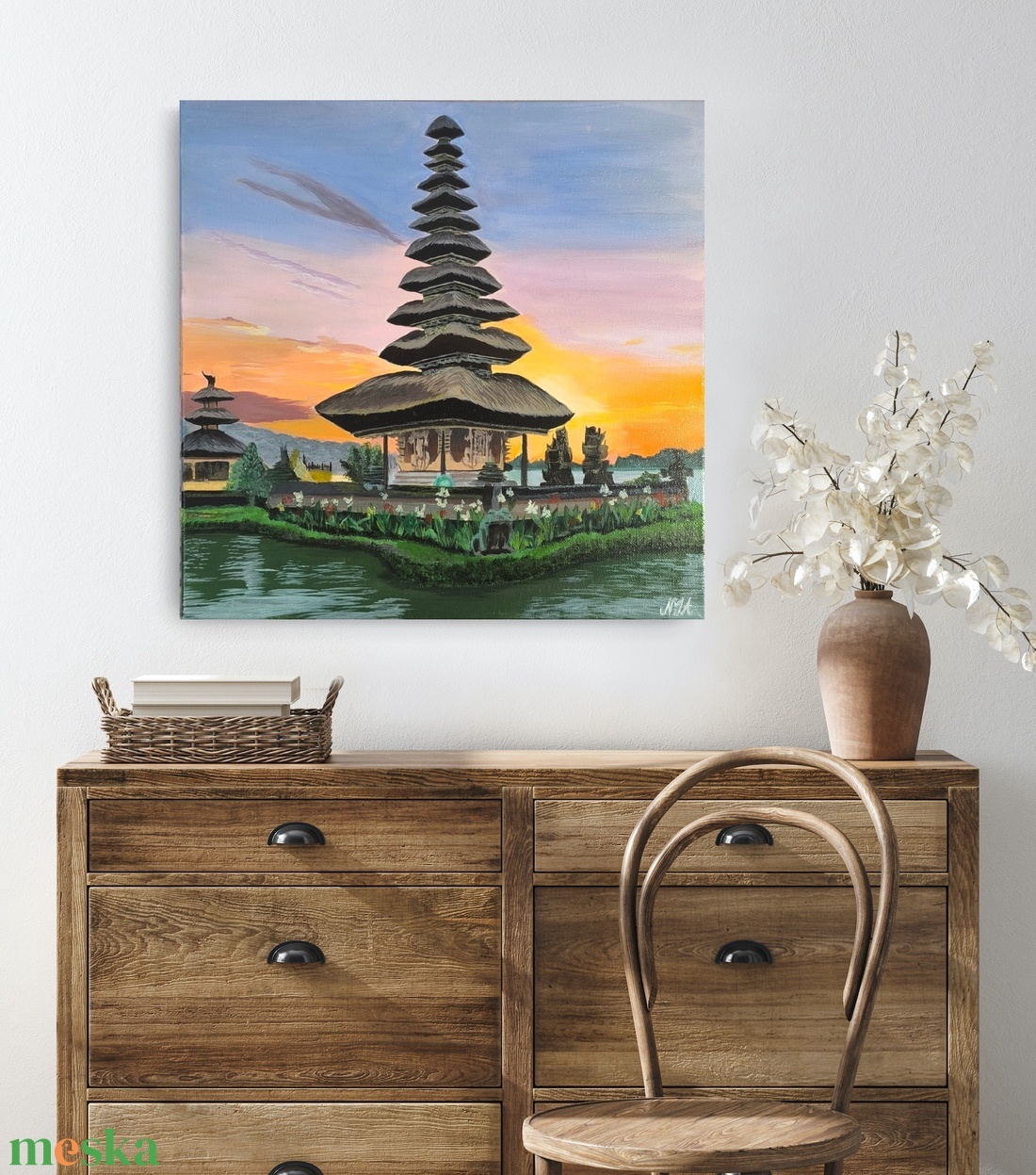 Keleties templom festmény - művészet - festmény - akril - Meska.hu