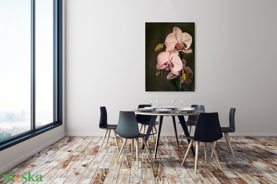 Lepke orchidea festmény - művészet - festmény - olajfestmény - Meska.hu