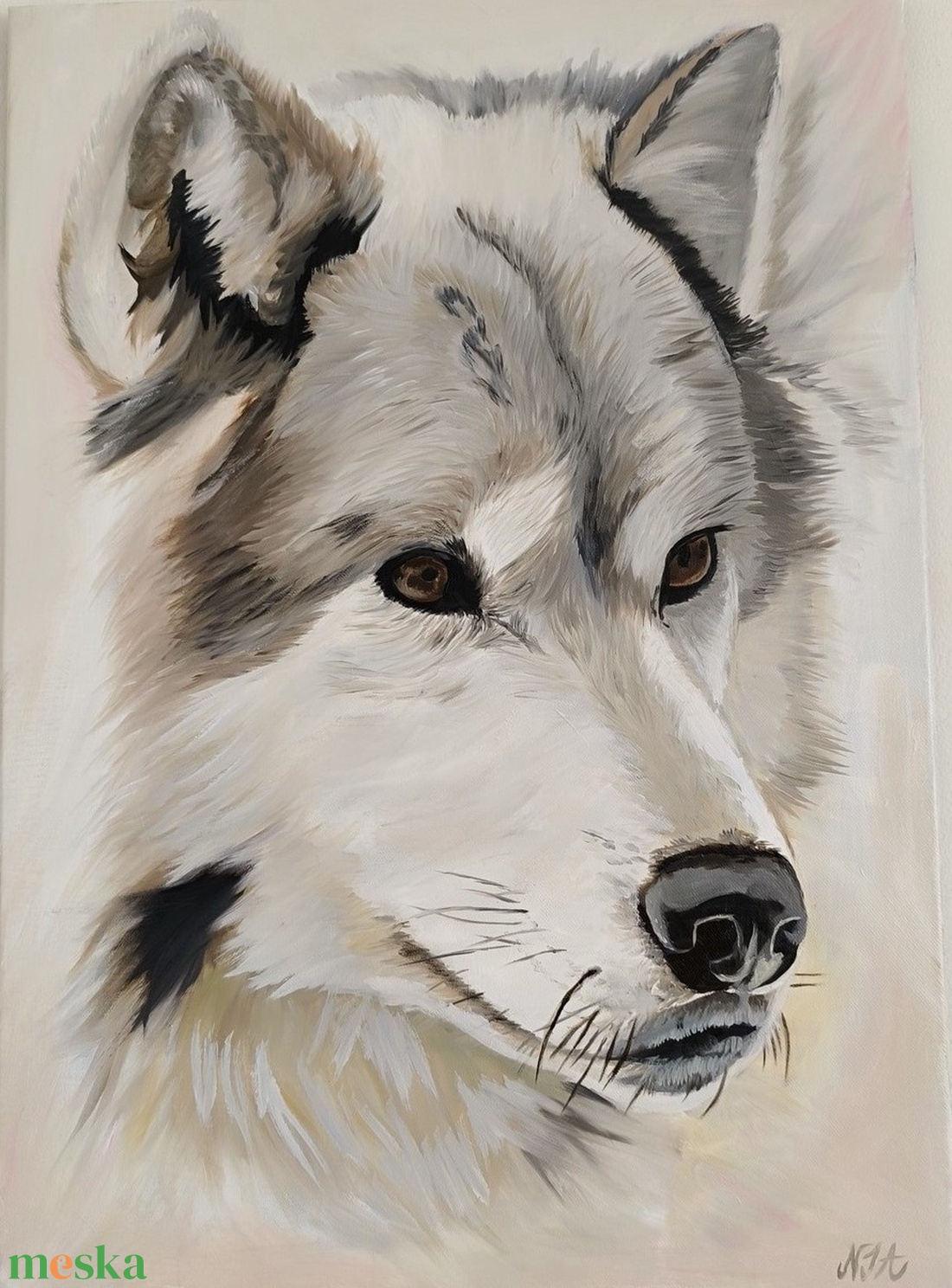 Farkas festmény - művészet - festmény - olajfestmény - Meska.hu