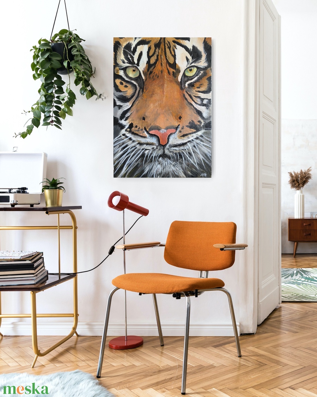 Az őserdő lelke � Exkluzív, kézzel festett tigris olajfestmény - művészet - festmény - olajfestmény - Meska.hu