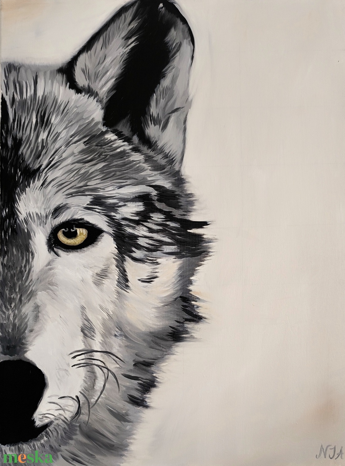 Az Északi Őrző � Eredeti, kézzel festett olajfestmény - művészet - festmény - olajfestmény - Meska.hu