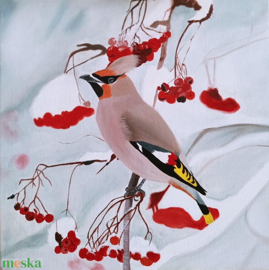 Csonttollú a Hóban � Eredeti, kézzel festett olajfestmény - művészet - festmény - olajfestmény - Meska.hu