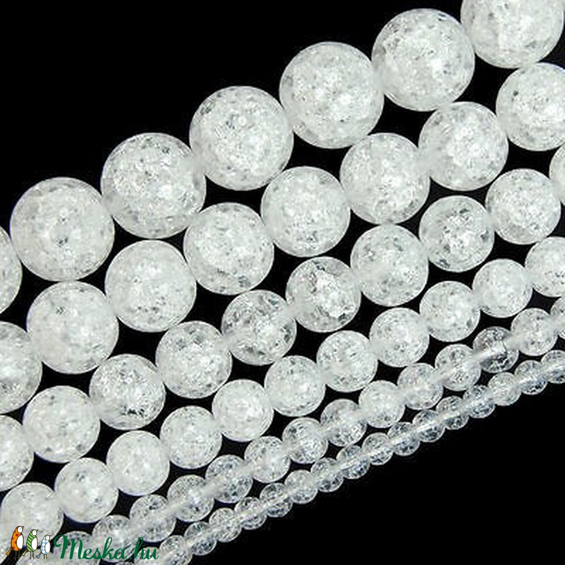 Roppantott üveg gyöngy 10mm #430 - gyöngy, ékszerkellék - üveggyöngy - Meska.hu Roppantott üveg gyöngy 10mm #430 - gyöngy, ékszerkellék - üveggyöngy - Meska.hu