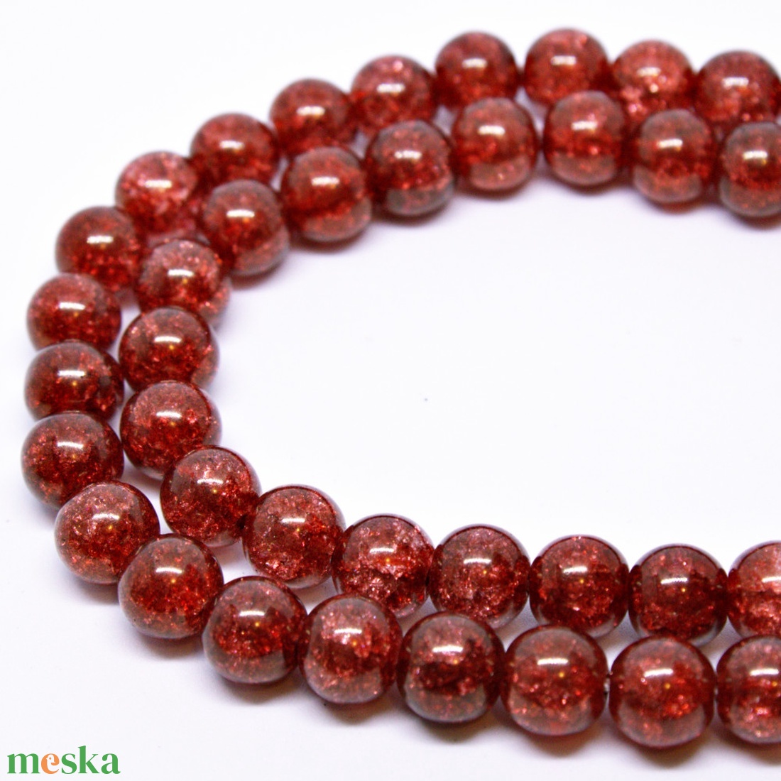 Roppantott üveg gyöngy 8mm #988 - gyöngy, ékszerkellék - üveggyöngy - Meska.hu Roppantott üveg gyöngy 8mm #988 - gyöngy, ékszerkellék - üveggyöngy - Meska.hu