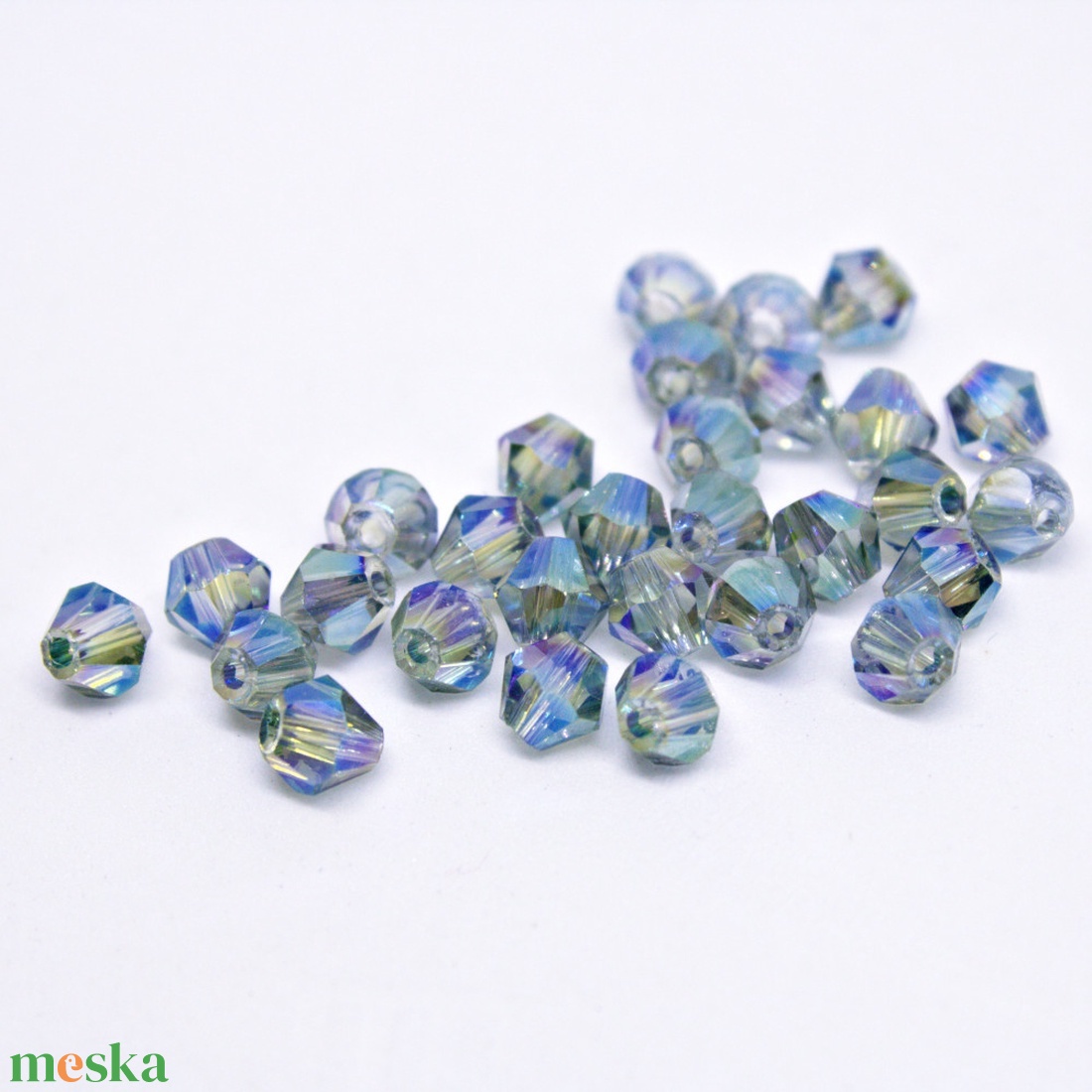 Cseh csiszolt üveggyöngy bicone 4x4mm #2145 - gyöngy, ékszerkellék - üveggyöngy - Meska.hu Cseh csiszolt üveggyöngy bicone 4x4mm #2145 - gyöngy, ékszerkellék - üveggyöngy - Meska.hu
