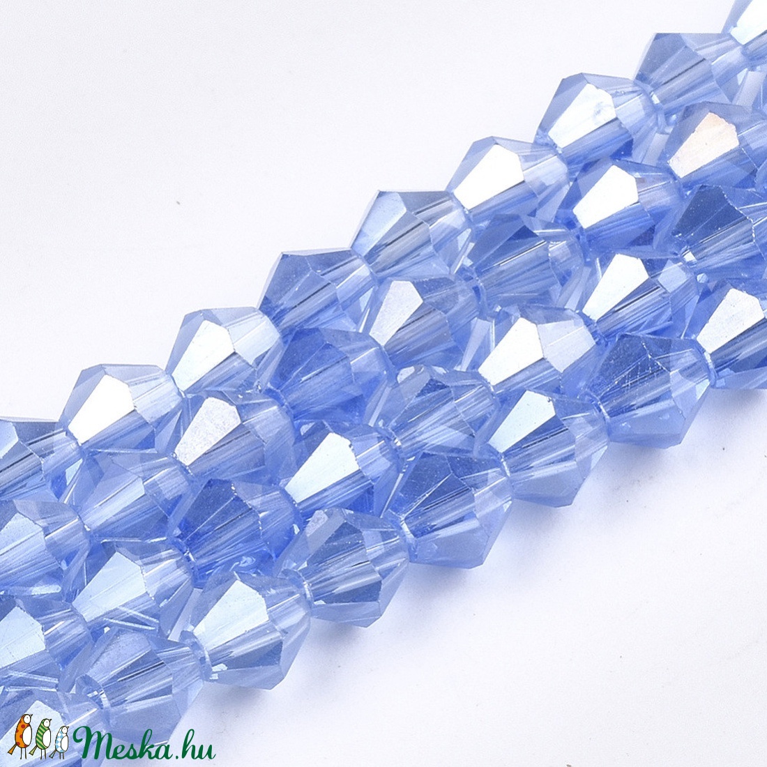 Cseh csiszolt üveggyöngy bicone 6x6mm #2227 - gyöngy, ékszerkellék - üveggyöngy - Meska.hu Cseh csiszolt üveggyöngy bicone 6x6mm #2227 - gyöngy, ékszerkellék - üveggyöngy - Meska.hu