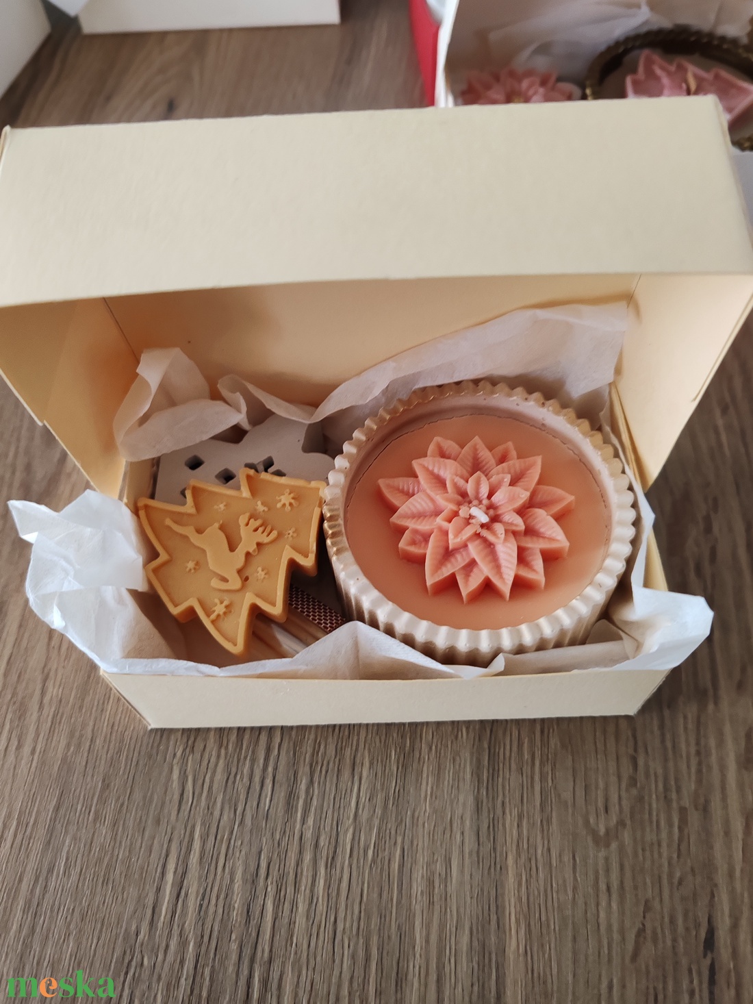 Szójaviaszból gyertya box karácsony - esküvő - dekoráció - gyertya & gyertyatartó - Meska.hu