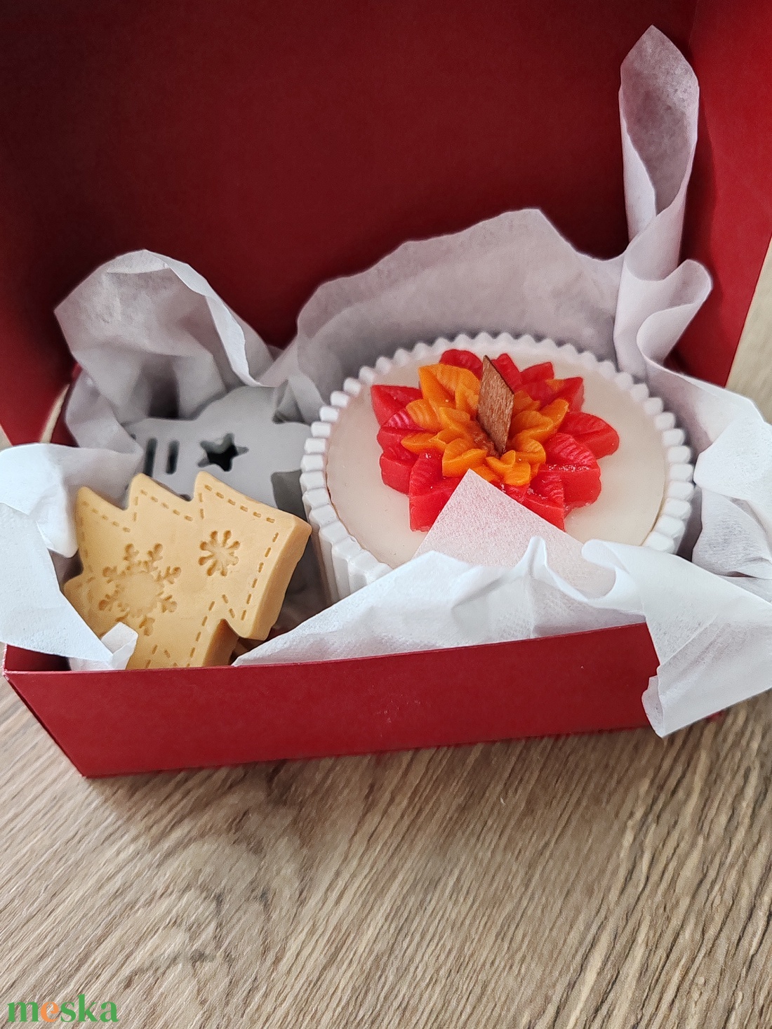 Karácsonyi gyertya box - esküvő - dekoráció - gyertya & gyertyatartó - Meska.hu