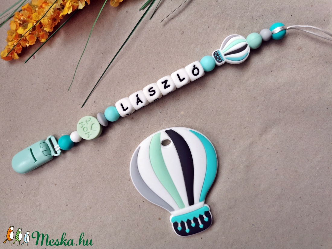 Rágcsalánc névvel - Hőlégballon rágókával (Menta) - játék & sport - 3 éves kor alattiaknak - rágóka - Meska.hu Rágcsalánc névvel - Hőlégballon rágókával (Menta) - játék & sport - 3 éves kor alattiaknak - rágóka - Meska.hu
