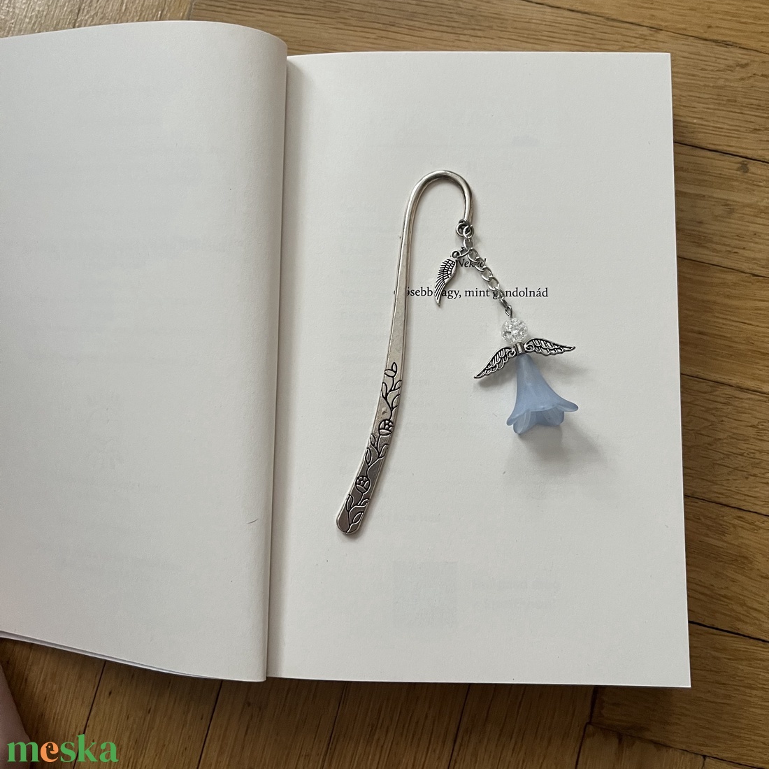 Angyalkás könyvjelző - könyv & zene - könyvjelző - Meska.hu