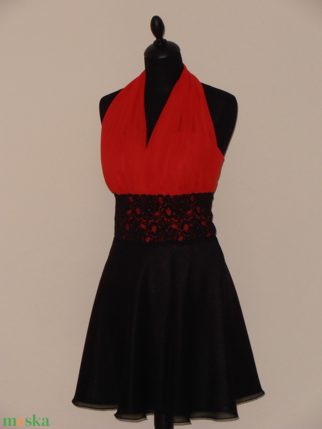 Csipkés alkalmiruha két színben - diy (csináld magad) - szabásminta, útmutató - Meska.hu