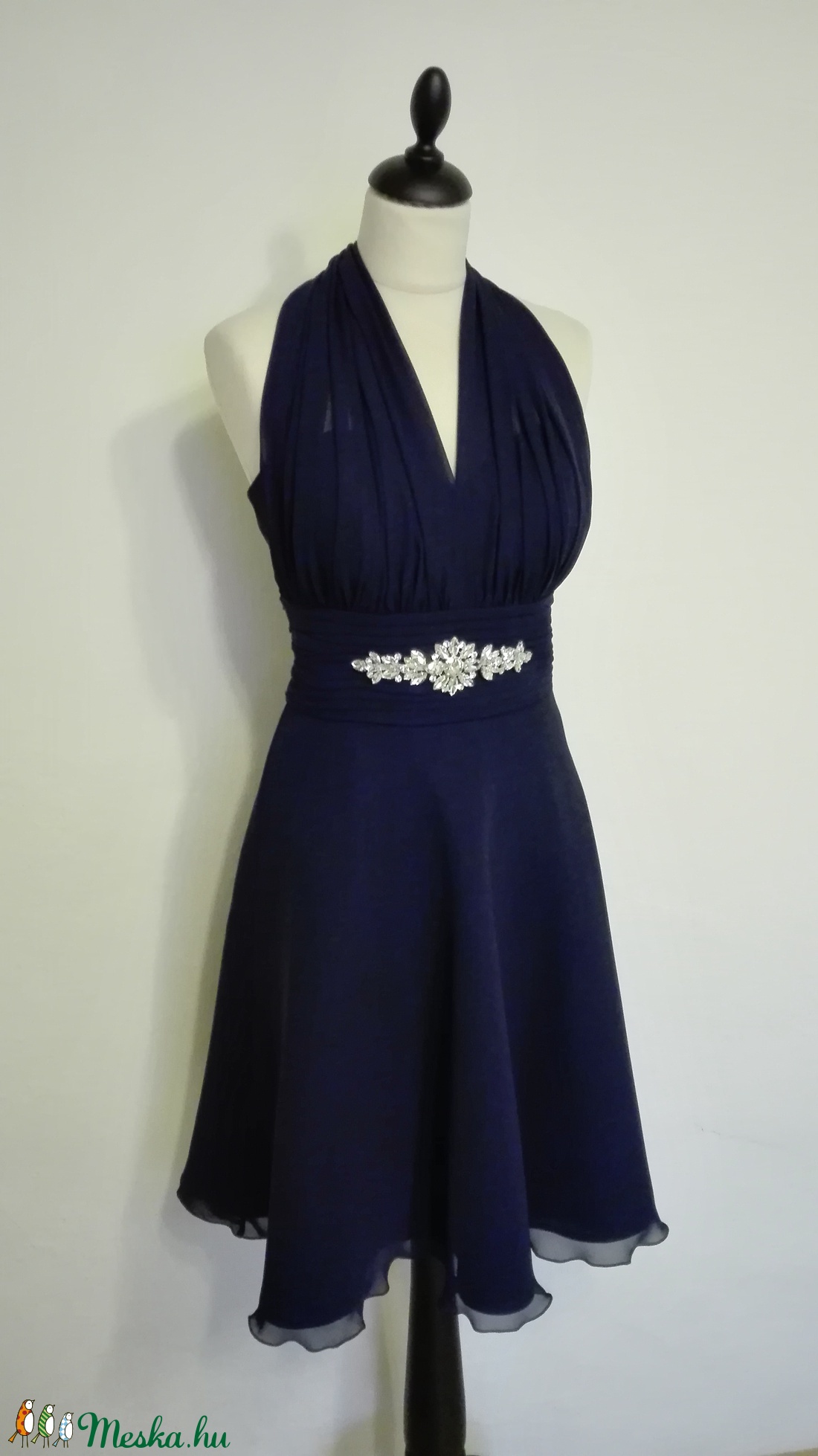 Sötétkék színű alkalmi ruha -  - Meska.hu