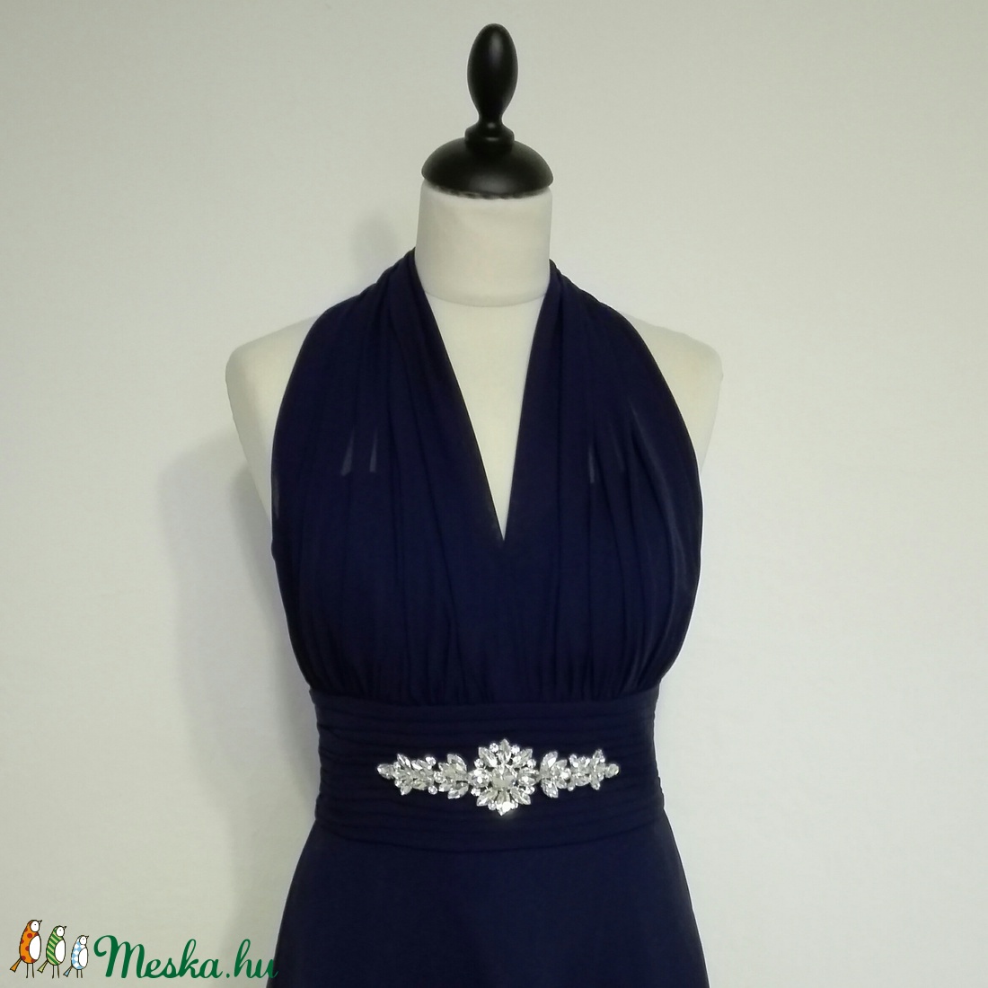 Sötétkék színű alkalmi ruha -  - Meska.hu