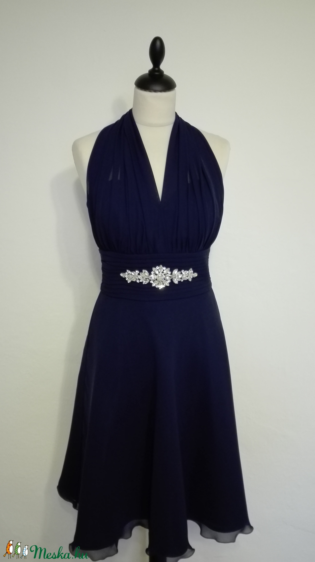 Sötétkék színű alkalmi ruha -  - Meska.hu