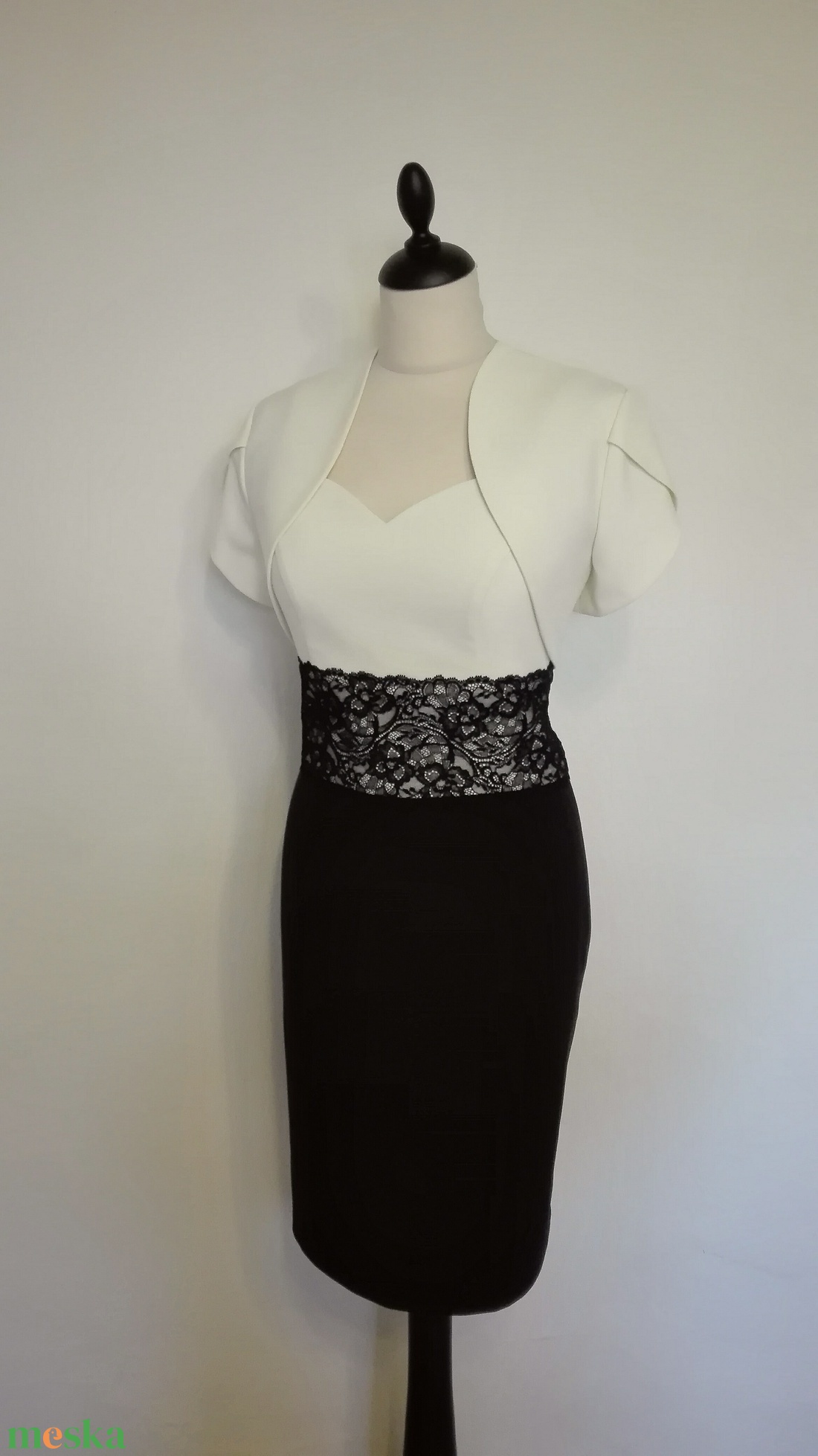 Csipkés alkalmiruha  boleróval esküvőre - ruha & divat - női ruha - alkalmi ruha & estélyi ruha - Meska.hu