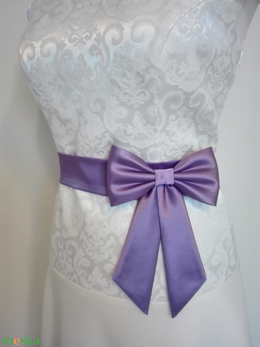 Masnis szatén öv esküvőre-Lila,pink és smaragd zöld színben - ruha & divat - öv & övcsat - öv - Meska.hu
